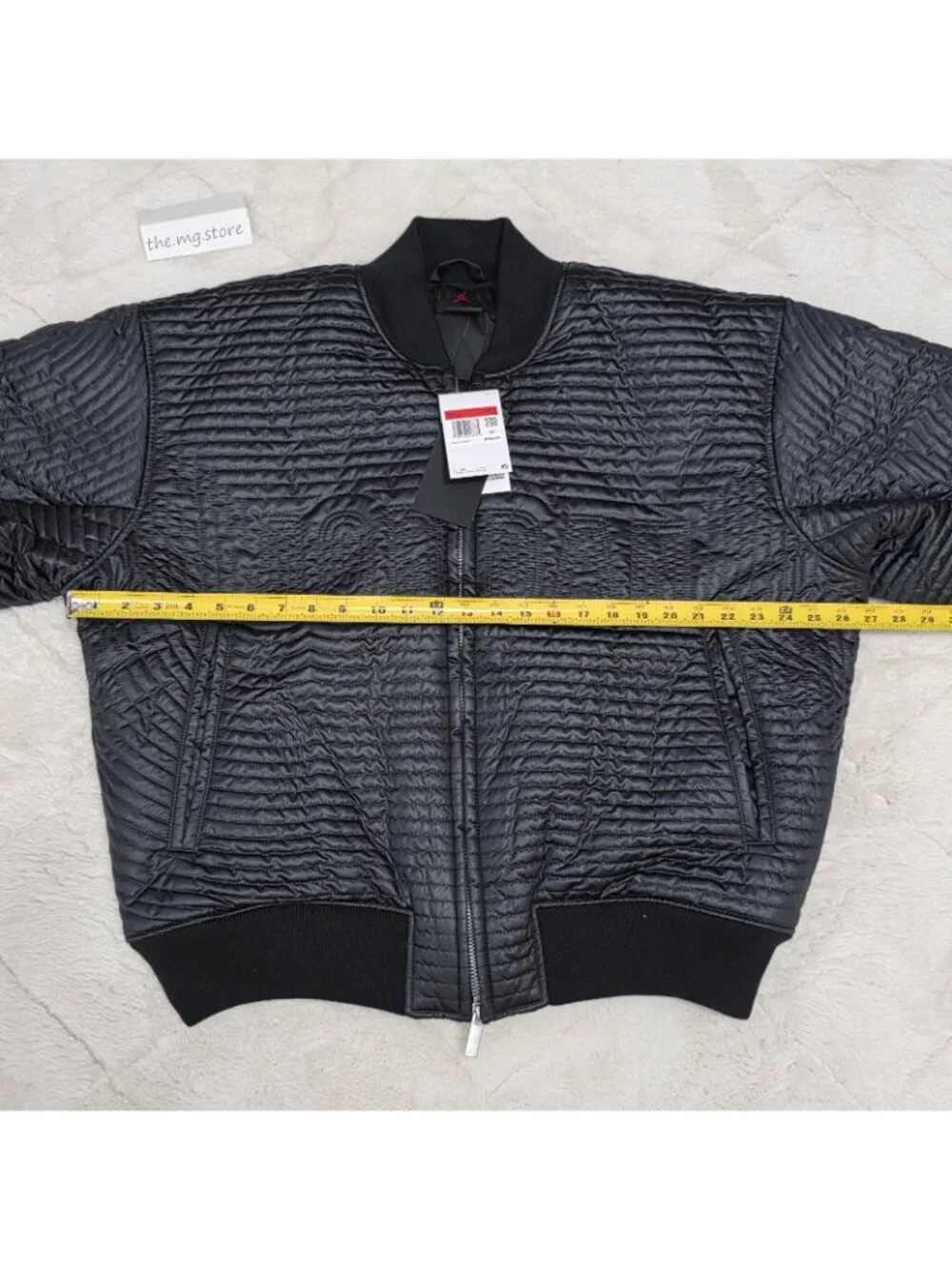 Jordan Bomber Jacket Full Zip Quilted Down Black  Men's Sz L II5314 010 $300